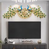  ĐỒNG HỒ TREO TƯỜNG ĐÔI CHIM CÔNG CAO CẤP Phong cách: Ánh sáng hiện đại sang trọng 