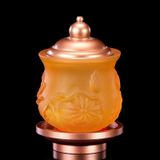  Cốc Nước Thánh Phật hoa sen Chất liệu lưu ly + hợp kim đồng Sử dụng đồ trưng bày Kt cao 12cm và đường kính 6,8cm 
