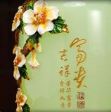  BÌNH HOA CHẠM KHẮC 3 CHIỀU CAO CẤP  Chất liệu: Lưu Ly, men và tráng men Kích thước: 13 x 13 x 30 cm 