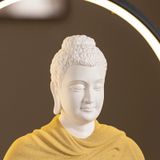  Tượng Phật Tổ Như Lai  Chất liệu gốm sứ + chuỗi hạt gỗ + kim loại + đèn LED 