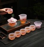  BỘ ẤM TRÀ TRÁNG MEN CAO CẤP Chất liệu: Lưu ly cao cấp 