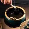 Gạt tàn thuốc lá Tôn Ngộ Không có nắp đạy Chất liệu Composite Sử dụng đồ trưng bày Kt 15.5*20 chiều cao không nắp 7