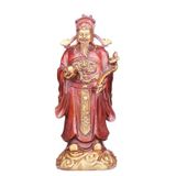  Tượng ông thần tài may mắn Chất liệu đồng Sử dụng đồ trưng bày Kt 13.5*13.5*35cm nặng 4.2kg 