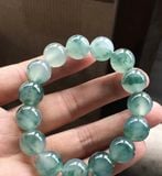  Vòng tay nữ ngọc thạch băng Chất liệu ngọc bích Sử dụng đồ trang sức, quà tặng  Kt 12*12*12mm 