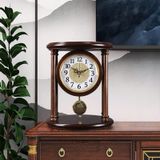  Đồng hồ để bàn  Vật liệu gỗ nguyên khối Kích cỡ 29cm*24*20*12.5cm 