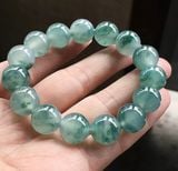  Vòng tay nữ ngọc thạch băng Chất liệu ngọc bích Sử dụng đồ trang sức, quà tặng  Kt 12*12*12mm 