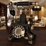  Điện thoại cổ phong cách Châu Âu Chất liệu composite + hợp kim kẽm 