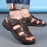  Sandal da nam cao cấp Chất liệu da bò + đế PUc Thoáng khí và đế chống trơn trượt, chống mài mòn 