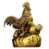 Gia đình gà trang trí chất liệu đồng sử dụng đồ trưng bày kt 21*11*24 nặng 1.7kg