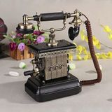  Điện thoại cố định để bàn Chất liệu đồng + hợp kim kẽm + dây cuộn vải Sử dụng đồ trưng bày Kt 24.6*16.4*29.1 nặng 2kg 