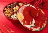  Hộp bày kẹo Tết Hạc trắng Chất liệu Composite melamine (sứ giả)  Sử dụng đựng hướng dương, kẹo 