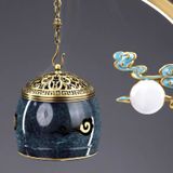 LƯ HƯƠNG ĐỒNG TREO PHÁT NHẠC TRANG TRÍ Chất liệu: Đồng thau  Xử lý bề mặt: màu đồng 