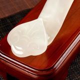  Thanh gậy như ý trang trí chất liệu đá+đế gỗ sử dụng đồ trưng bày kt 30,5*8,8*11,6cm 