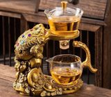 Bộ pha trà lười tự động tại nhà Chất liệu thuỷ tinh + bộ lọc thép không gỉ + nam châm 