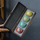  BỘ TÁCH TRÀ MẠ BẠC CAO CẤP Chất liệu: cao lanh 