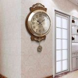  Đồng hồ cổ treo tường phong cách Châu Âu Chất liệu Đồng + gương thuỷ tinh 