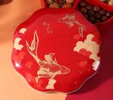  Hộp bày kẹo hoa văn cá may mắn Chất liệu Composite melamine MF (sứ giả) 