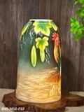  Bình chuông vẽ 3D kín bình gốm sứ Bát Tràng cao cấp cao 40cm 