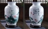  Bình hoa ánh sen trăng để bàn Chất liệu gốm sứ Sử dụng đồ trưng bày  Kt 21*33; d 14cm d miệng ngoài 15cm d miệng trong 10cm 