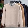 ÁO LEN CỔ SƠ MI NAM THỜI TRANG CAO CẤP Lớp bề mặt: sợi polyester 69,1%, nylon 30,9%