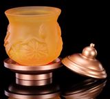  Cốc Nước Thánh Phật hoa sen Chất liệu lưu ly + hợp kim đồng Sử dụng đồ trưng bày Kt cao 12cm và đường kính 6,8cm 