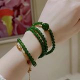  VÒNG TAY NGỌC HETIAN TỰ NHIÊN  Chất liệu: chalcedony tự nhiên Kích thước hạt: 6mm 