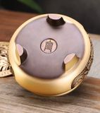  Lư hương hoa sen khắc nghệ thuật Chất liệu đồng Sử dụng đồ trưng bày Kt 15*12*11.5cm nặng 1.7kg 