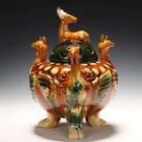  Lư hương trang trí sang trọng Chất liệu gốm sứ Sử dụng đồ trưng bày Kt 26*22cm 