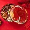Hộp bày kẹo Tết Hạc trắng Chất liệu Composite melamine (sứ giả)  Sử dụng đựng hướng dương, kẹo