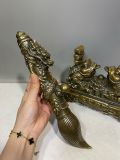  BÚT THƯ PHÁP THIỀM THỪ đồng cũ sắc nét Chiêu tài bậc nhất Nặng 3.5kg Trưng bày tuyệt đẹp 