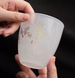  Bộ ấm chén trà sứ ngọc trắng cao cấp Chất liệu Lưu Ly + lọc thép không gỉ 304 