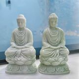  Phật Thích ca cao 20cm Đá trắng xanh Thái Nguyên 