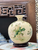  Bình hút lộc gốm sứ cao cấp sang trọng họa tiết hoa sen trang trí đẹp cao 30cm, rộng 28cm 