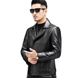  Áo da nam phong cách doanh nhân Vải: Da cừu thật  Lớp lót: 100% sợi polyester 