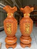  Lục bình tứ quý  Gỗ hương đá 1 cặp  40-13 Bao ship toàn quốc 