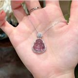  DÂY CHUYỀN TƯỢNG PHẬT THẠCH ANH TÍM Chất liệu Phật: thạch anh tím giàu tự nhiên của Brazil  Chất liệu kim loại: Bạc S925 (đế + vòng cổ) 