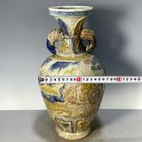  Bình cổ phong cảnh Chất liệu sứ Sử dụng đồ trưng bày Kt 16.5*37 