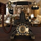  Điện thoại cổ phong cách Châu Âu Chất liệu composite + hợp kim kẽm 