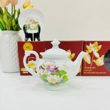  Bộ ấm chén chóp lửa sen chuồn BK-CE000700VN- 3796 gốm sứ Bát Tràng 