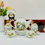  Bộ Ấm Chóp Lửa chim hoa BK-CE000980VN-4066 gốm sứ Bát Tràng 