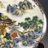  Đĩa gốm sưu tầm trang trí không rõ niên đại BK-CE001100VN-3676 chất liệu gốm sứ 
