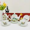 Bộ ấm chén Phú quý s2 sơn thuỷ mầu vàng kim BK-CE001100VN-3763 gốm sứ Bát Tràng