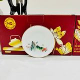  Bộ ấm chén Phú quý s2 sơn thuỷ mầu vàng kim BK-CE001100VN-3763 gốm sứ Bát Tràng 