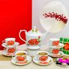 Bộ ấm chén quốc hội phù dung BK-CE002300VN-4116 gốm sứ Bát Tràng