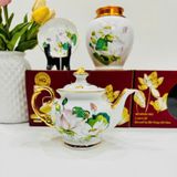  Bộ ấm chén hoa sen màu trắng men ngọc BK-CE002300VN-4170 gốm sứ Bát Tràng 