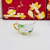  Bộ ấm chén hoa sen màu trắng men ngọc BK-CE002300VN-4170 gốm sứ Bát Tràng 