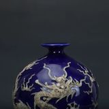  Bình hoa chạm khắc rồng phượng nghệ thuật BK-CE002900VN-3883 Chất liệu gốm sứ 