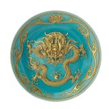  Đĩa gốm chạm khắc sơn mài cao cấp BK-CE003900VN-3881 chất liệu Lá vàng sơn thực vật tự nhiên 