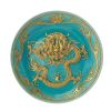  Đĩa gốm chạm khắc sơn mài cao cấp BK-CE003900VN-3881 chất liệu Lá vàng sơn thực vật tự nhiên 