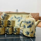  Bộ ấm chén nghệ thuật BK-CE005000VN-4199 gốm sứ Bát Tràng 